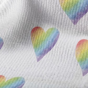 Gradient Smudged Hearts Terry