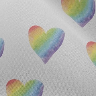 Gradient Smudged Hearts Chiffon