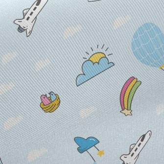 Around The World Airplane Twill