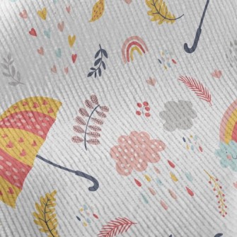 Cute Rainbow Rain Standard Corduroy