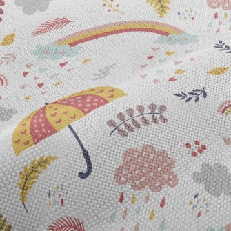Cute Rainbow Rain Performance Linen