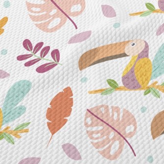 Pink Toucan Birdseye Piqué