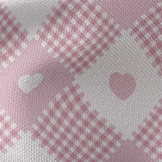Plaid Interlaced Hearts Waterproof Canvas