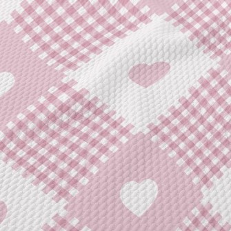 Plaid Interlaced Hearts Birdseye Piqué