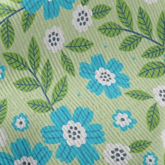 Cute Green Leafy Orchid Standard Corduroy