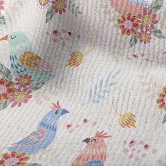 Pink Bird Family Terry
