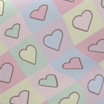 Pink Colored Hearts Twill