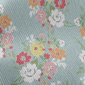 Elegant Literary Flowers Standard Corduroy