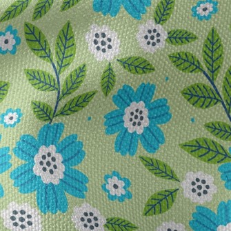 Cute Green Leafy Orchid Waterproof Canvas