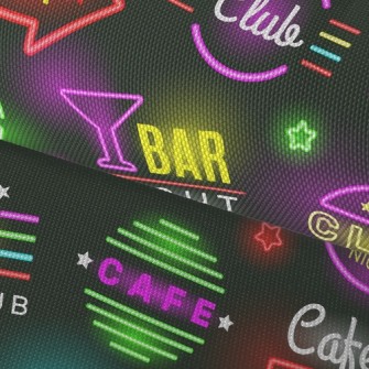 Fluorescent Food Text Light Waterproof Oxford