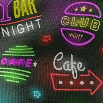 Fluorescent Food Text Light Waterproof Canvas