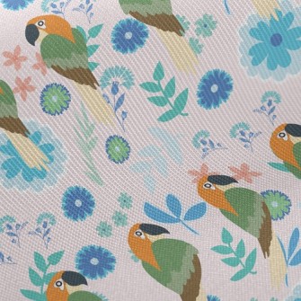 Mysterious Flower Parrot Twill
