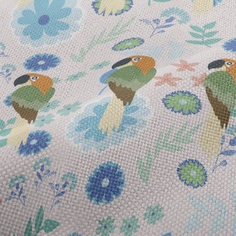 Mysterious Flower Parrot Performance Linen