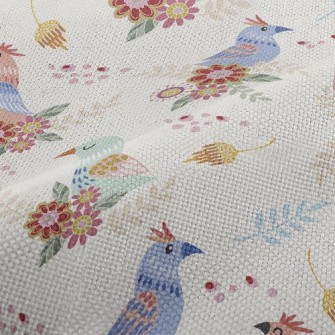 Pink Bird Family Performance Linen