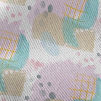 Abstract Line Dot Painting Standard Corduroy
