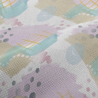 Abstract Line Dot Painting Performance Linen