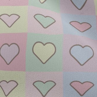 Pink Colored Hearts Chiffon
