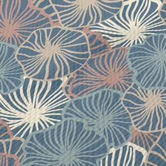 Psychedelic Lines Leaves Birdseye Piqué