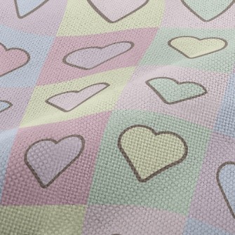 Pink Colored Hearts Performance Linen