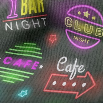 Fluorescent Food Text Light Terry