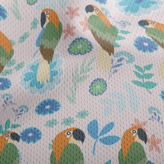 Mysterious Flower Parrot Athletic Mesh Flat Back