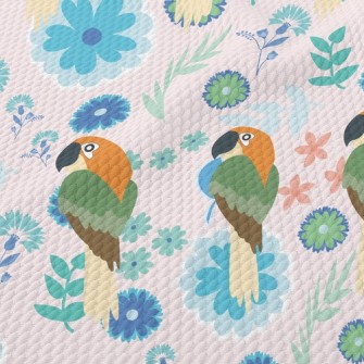 Mysterious Flower Parrot Birdseye Piqué