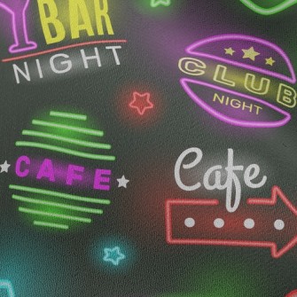 Fluorescent Food Text Light Chiffon