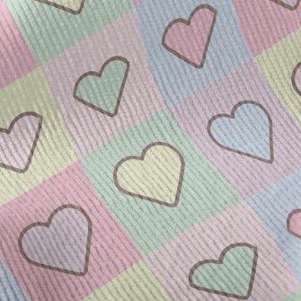 Pink Colored Hearts Standard Corduroy