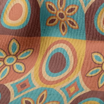 Flower Shaped Oval Square Terry