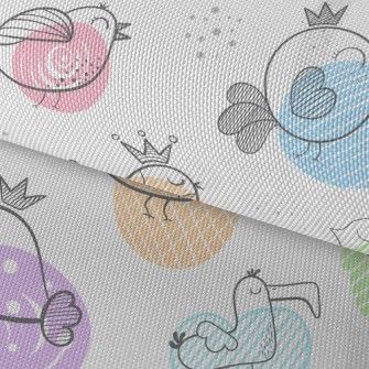 Cartoon Line Chick Waterproof Oxford