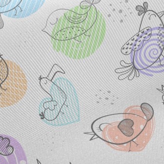 Cartoon Line Chick Twill