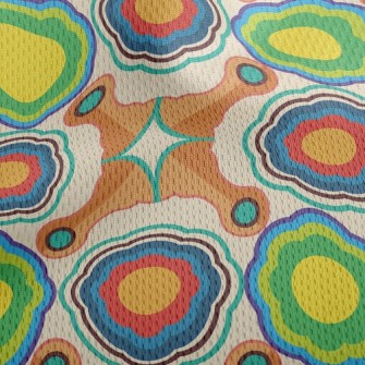 Psychedelic Kaleidoscope Of Fl Athletic Mesh Flat Back