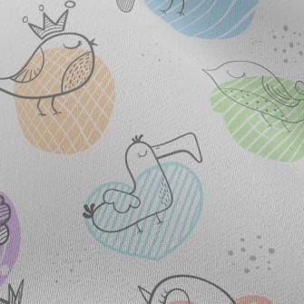 Cartoon Line Chick Chiffon