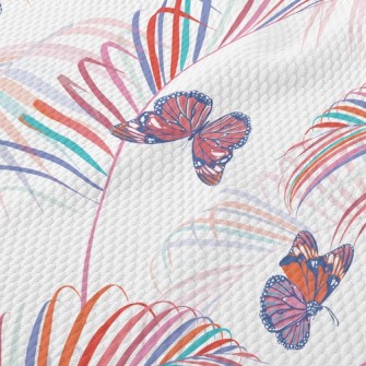 Beautiful Flying Butterfly Birdseye Piqué