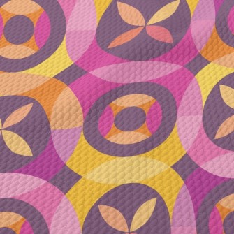 Circle Flower Shape Combinatio Birdseye Piqué