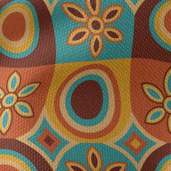 Flower Shaped Oval Square Waterproof Canvas