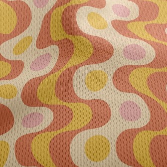 Strange Curved Dots Athletic Mesh Flat Back