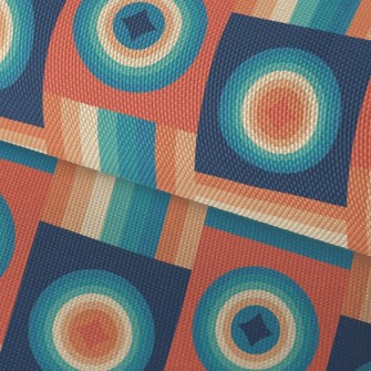 Psychedelic Lines Round Shape Waterproof Oxford
