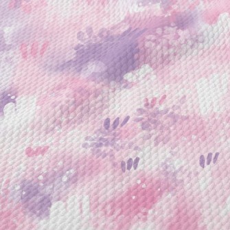 Brush Embellishment Abstract Birdseye Piqué