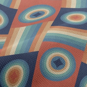 Psychedelic Lines Round Shape Performance Linen