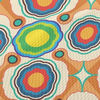Psychedelic Kaleidoscope Of Fl Birdseye Piqué