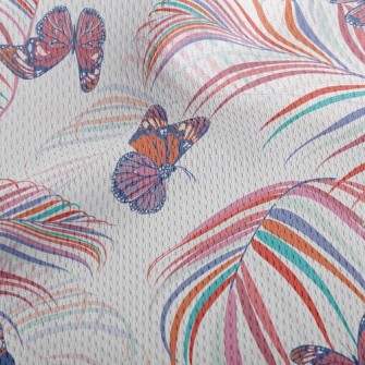 Beautiful Flying Butterfly Athletic Mesh Flat Back