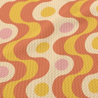 Strange Curved Dots Birdseye Piqué