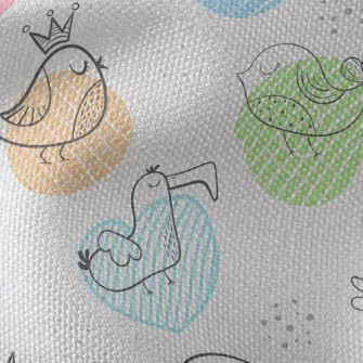 Cartoon Line Chick Waterproof Canvas