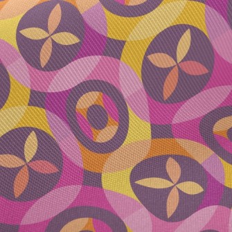 Circle Flower Shape Combinatio Twill