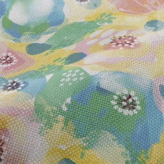 Watercolor Bloom Flowers Performance Linen