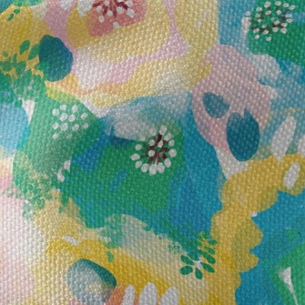 Watercolor Bloom Flowers Waterproof Canvas