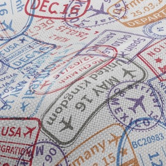 Postmarks Around The World Performance Linen