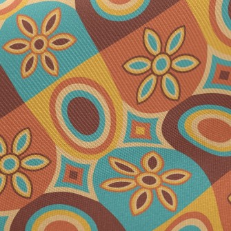 Flower Shaped Oval Square Twill