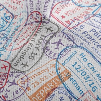 Postmarks Around The World Athletic Mesh Flat Back
